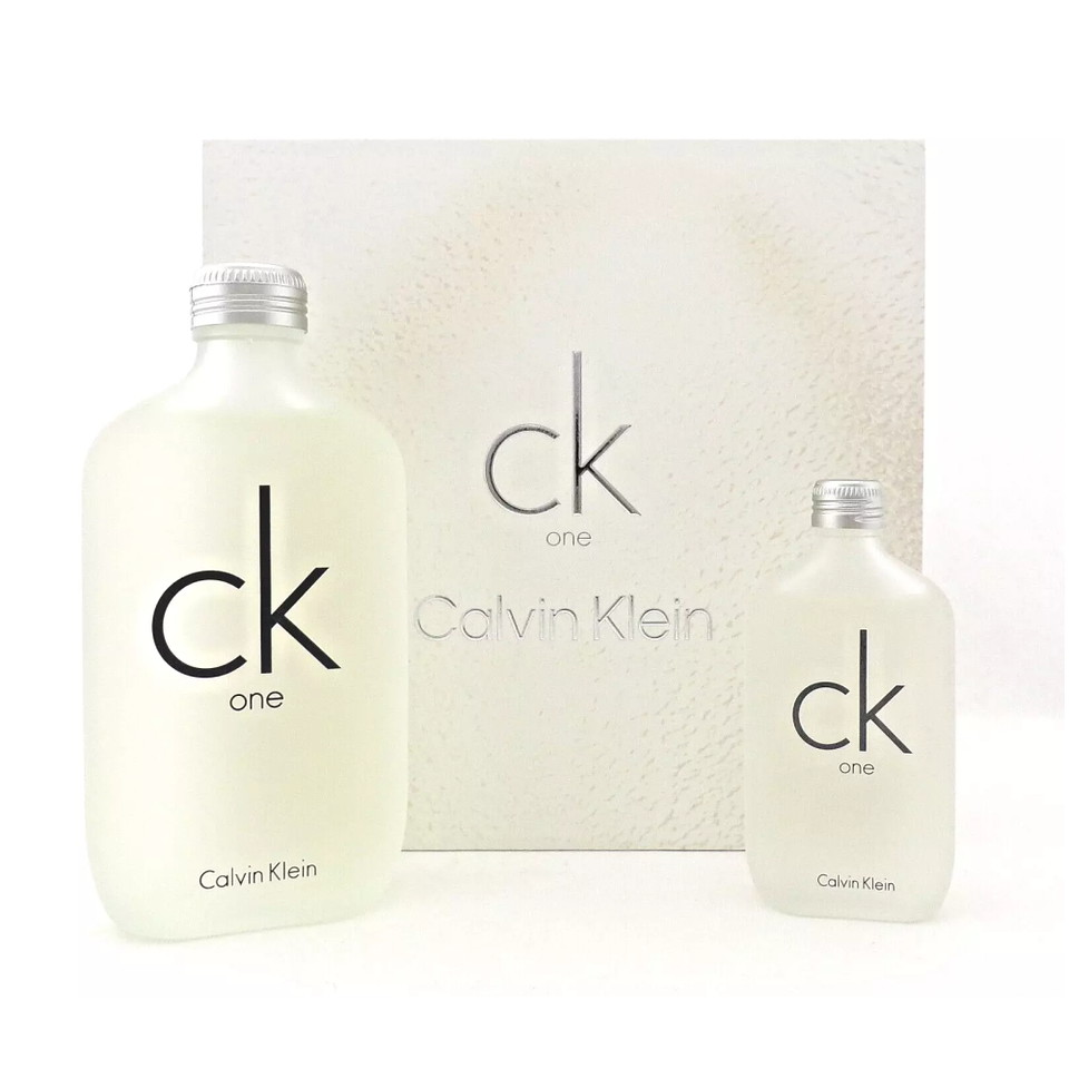 Calvin Klein Ck One Eau de Toilette 2PCS Gift Set For Unisex 6.7 Oz +1.6 Oz