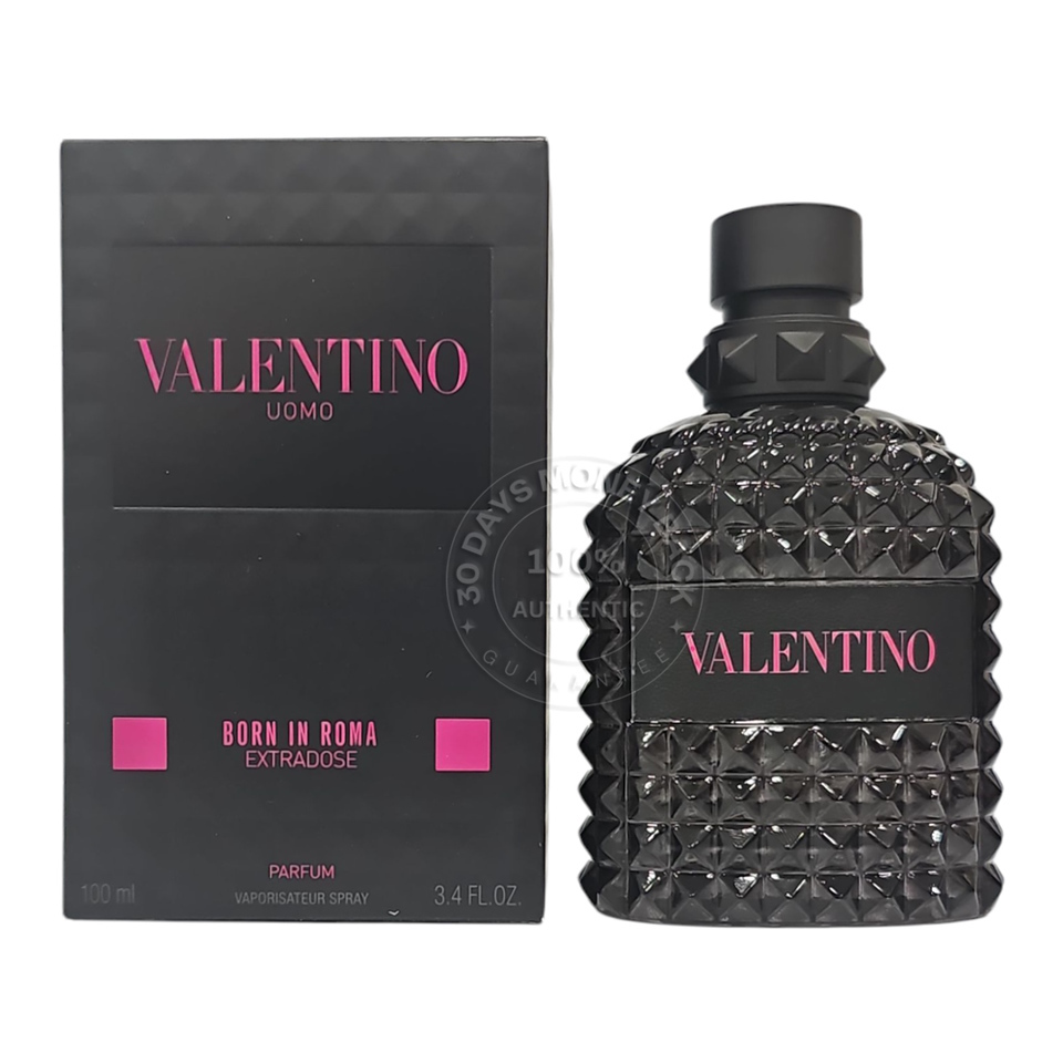 3 Pack Uomo Born In Roma Extradose by Valentino for Men - 3.4 oz Parfum Spray